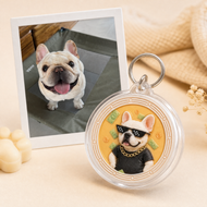 Custom Pet 3D Badge - Round No Hole