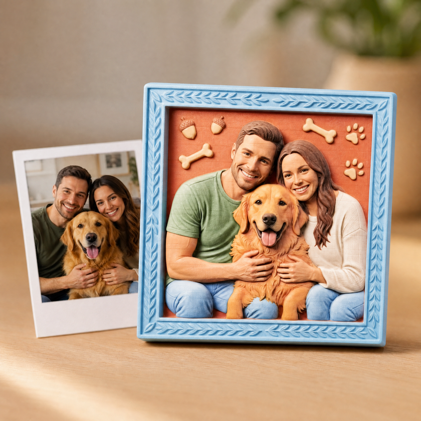 Custom Pet 3D Desktop Frame